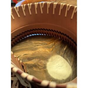 2025 Dries Van Noten Leather-Weave Corset Belt